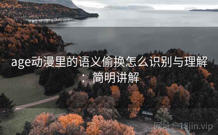age动漫里的语义偷换怎么识别与理解：简明讲解