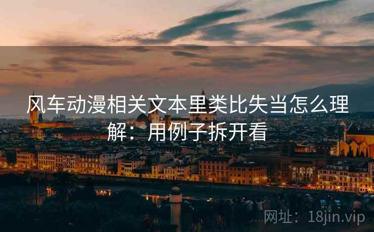 风车动漫相关文本里类比失当怎么理解：用例子拆开看