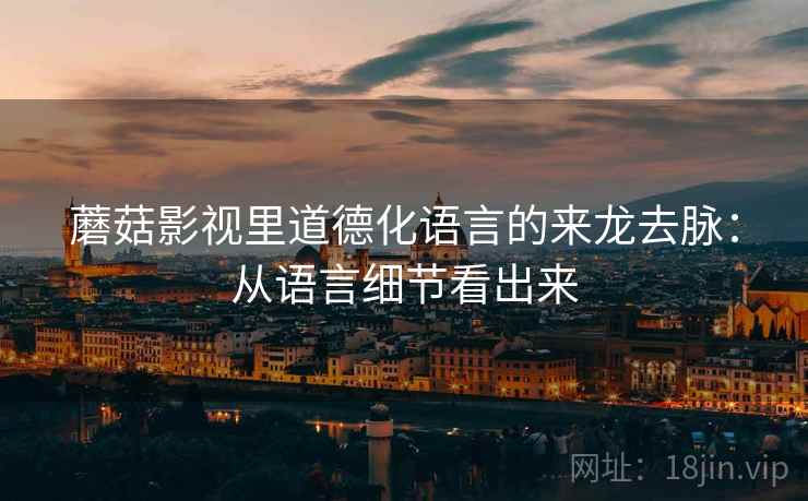 蘑菇影视里道德化语言的来龙去脉：从语言细节看出来