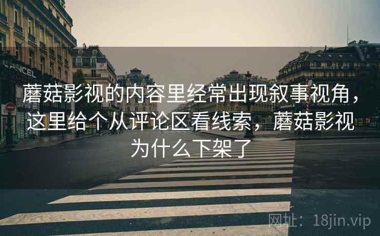 蘑菇影视的内容里经常出现叙事视角，这里给个从评论区看线索，蘑菇影视为什么下架了