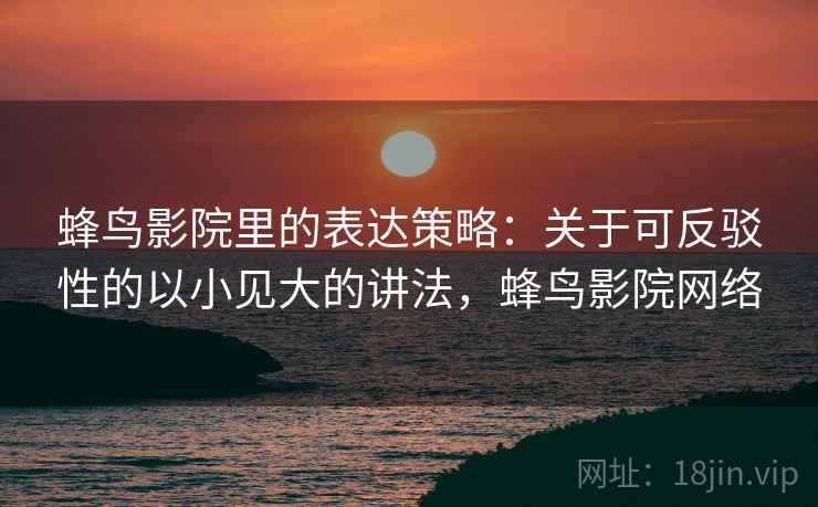 蜂鸟影院里的表达策略：关于可反驳性的以小见大的讲法，蜂鸟影院网络