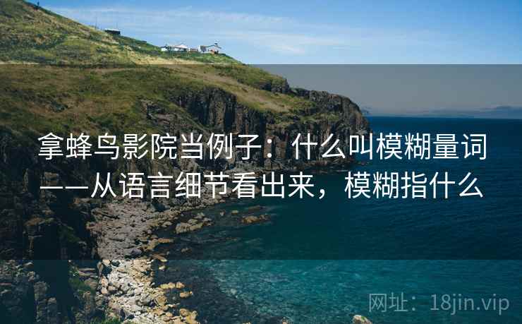拿蜂鸟影院当例子:什么叫模糊量词——从语言细节看出来,模糊指什么 拿蜂鸟影院当例子:什么叫模糊量词——从语言细节看出来,模糊指什么