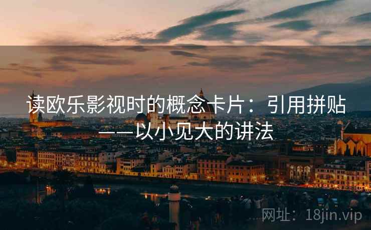 读欧乐影视时的概念卡片：引用拼贴——以小见大的讲法